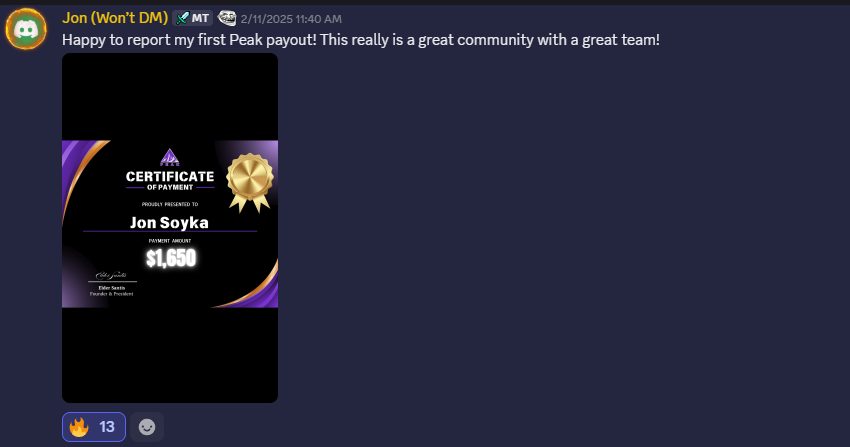 Student payout testimonial