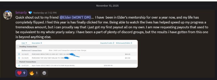 Student payout testimonial